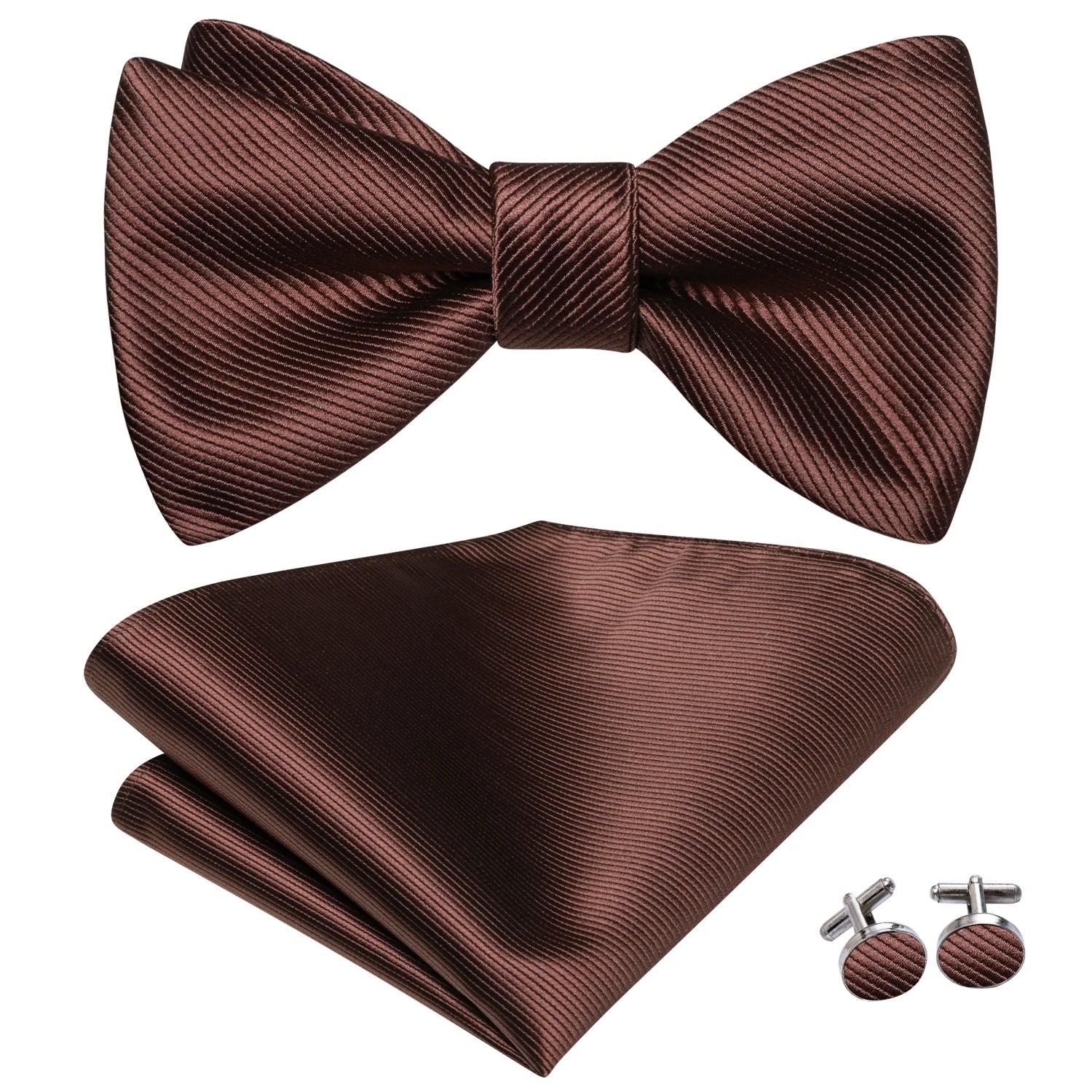 Dropshipping Jacquard Silk Mens Self Bow Tie Hanky Cufflinks Set Male Butterfly Knot Bowtie Wholesale for Male Wedding Business