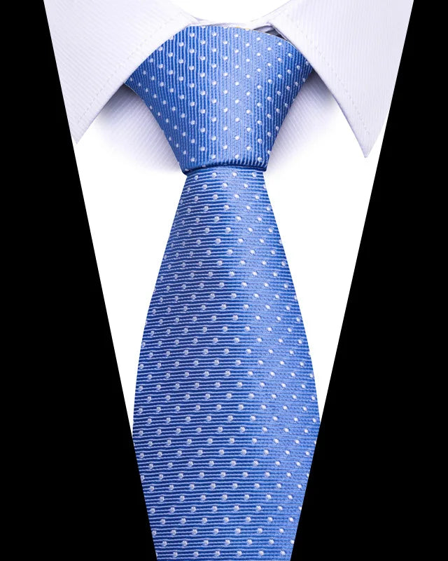 Cravates de mariage de haute qualité pour hommes, style tendance, imprimé à rayures bleues, accessoires de vêtements de bureau quotidiens, cadeau pour homme