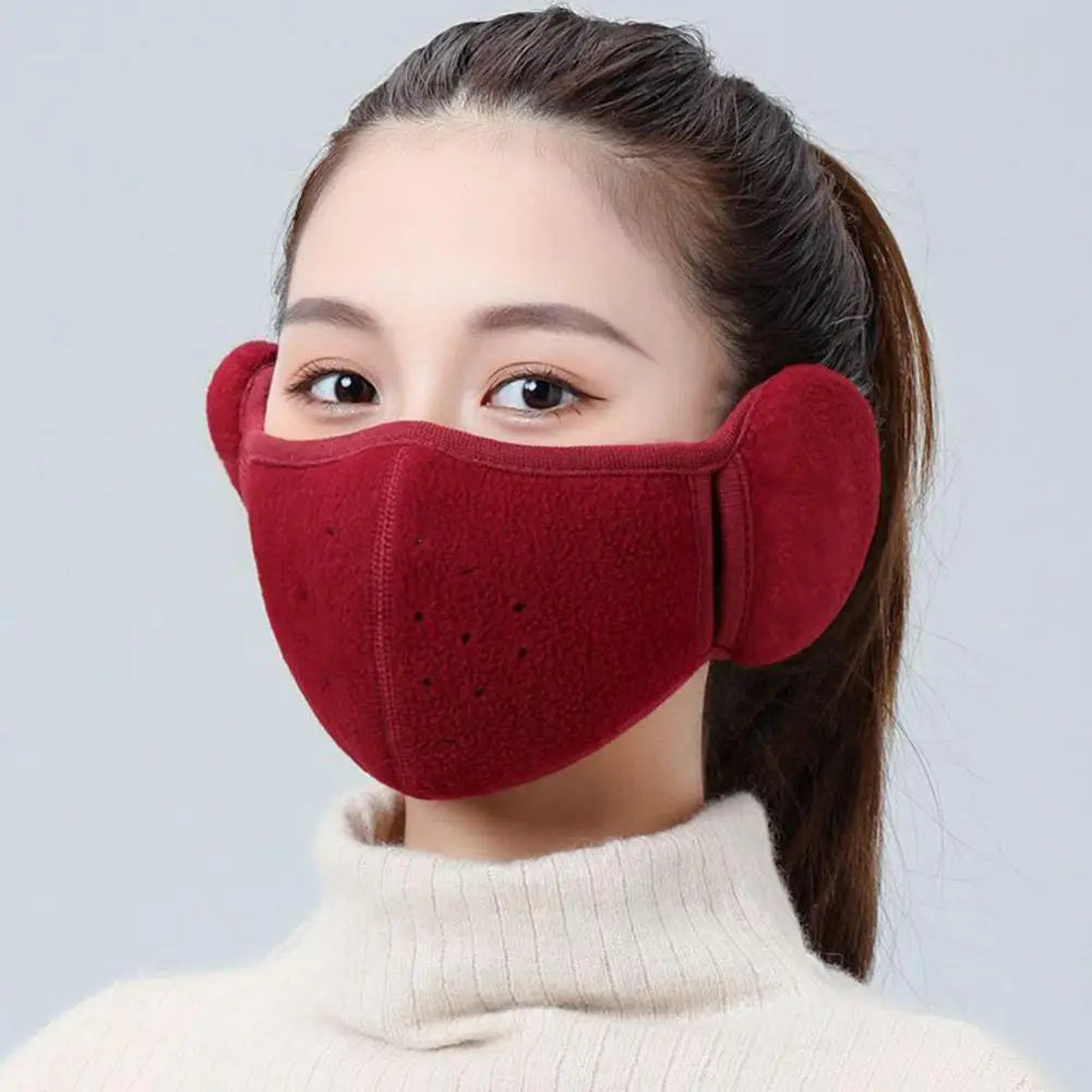 Winter Warm Face Mask With Earmuffs Motorcycle Cycling Ski Mask Women Men Hiking Riding Masks Sports Thermal Headwear Windproof