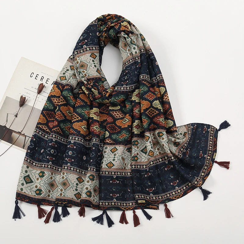 Foulard imprimé léopard tendance pour femme, hijab musulman, grande taille, bandeau, mouchoir, bandana