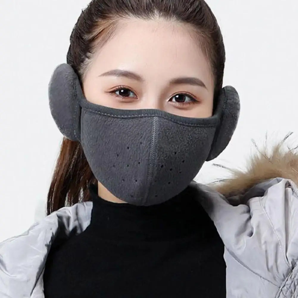 Winter Warm Face Mask With Earmuffs Motorcycle Cycling Ski Mask Women Men Hiking Riding Masks Sports Thermal Headwear Windproof