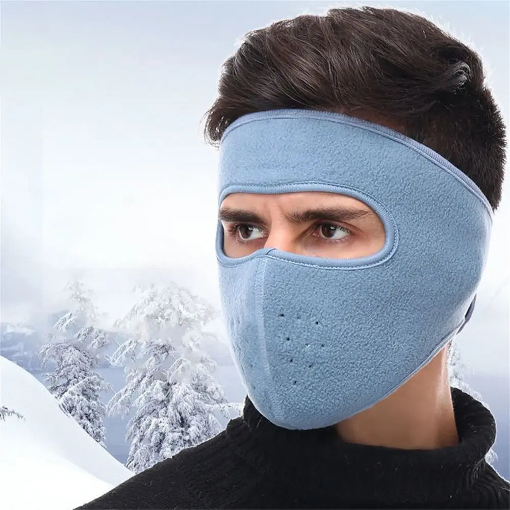 Women Men Winter Warm Cycling Windproof Cold-proof Mouth Cover Face Shield for Outdoor Camping Ski Earmuffs Fleece Warm Mask