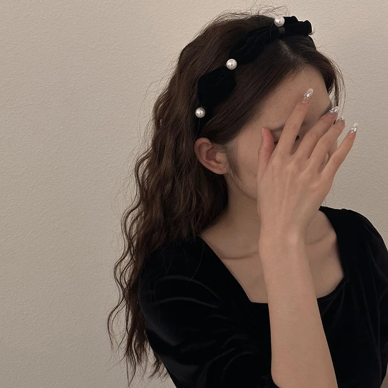 Korean Hairbands for Women Hair Accessories French Elegant Pleated Bowknot Headband Women Girls 2025 Fashion Designer Hair Bands