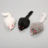 1Pcs False Mouse Cat Pet Toys 18 cm Cat Long-haired Tail Mice Mouse Toys Soft Rabbit Fur Furry Plush Cat Toy For Pet Cats Dogs