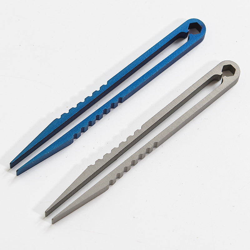 Titanium TC4 Clip Tweezers Pick Up Clamping EDC Multipurpose Gadget Professional Camp Outdoor Pocket Maintenance Tool 6 Colors