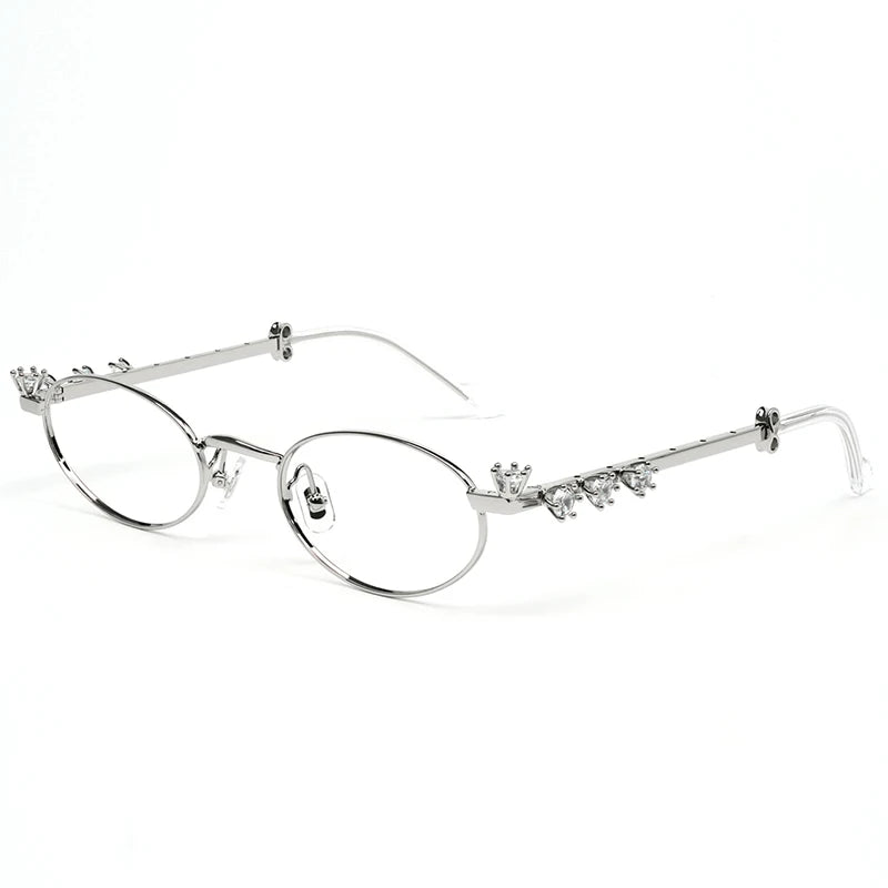 2025 GM glasses  frameless polygon eyeglasses women's jewelry glasses Giltzz myopia anti-blue light frame ultra light spectacles