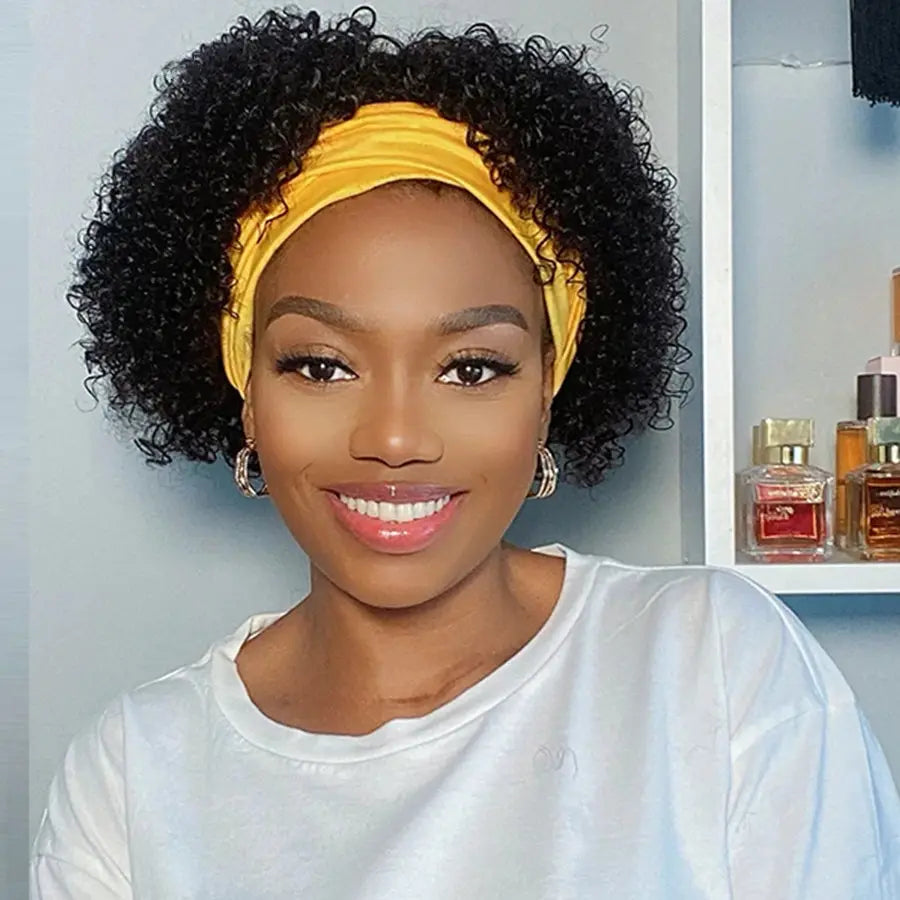 Machine Made Wigs Natural Color Wig Human Hair Deep Wave Glueless None Lace Front Curly Wave Wig Brazilian Virgin Hair