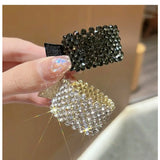 Pince à cheveux tendance en métal avec perles et strass pour femmes et filles, mini support pour queue de cheval haute, pinces à cheveux en cristal, élégante, pour fête