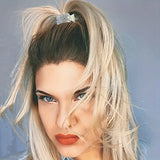 Pince à cheveux tendance en métal avec perles et strass pour femmes et filles, mini support pour queue de cheval haute, pinces à cheveux en cristal, élégante, pour fête