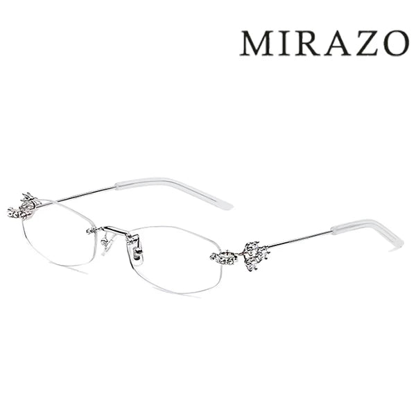 2025 GM glasses  frameless polygon eyeglasses women's jewelry glasses Giltzz myopia anti-blue light frame ultra light spectacles