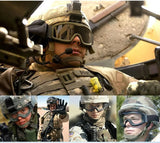 Outdoor Airsoft Tactical Goggles 3 Lenses Wind and Dust Resistant Shooting Motocross Mountaineering Glasses CS Safety Protection