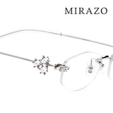 2025 GM glasses  frameless polygon eyeglasses women's jewelry glasses Giltzz myopia anti-blue light frame ultra light spectacles