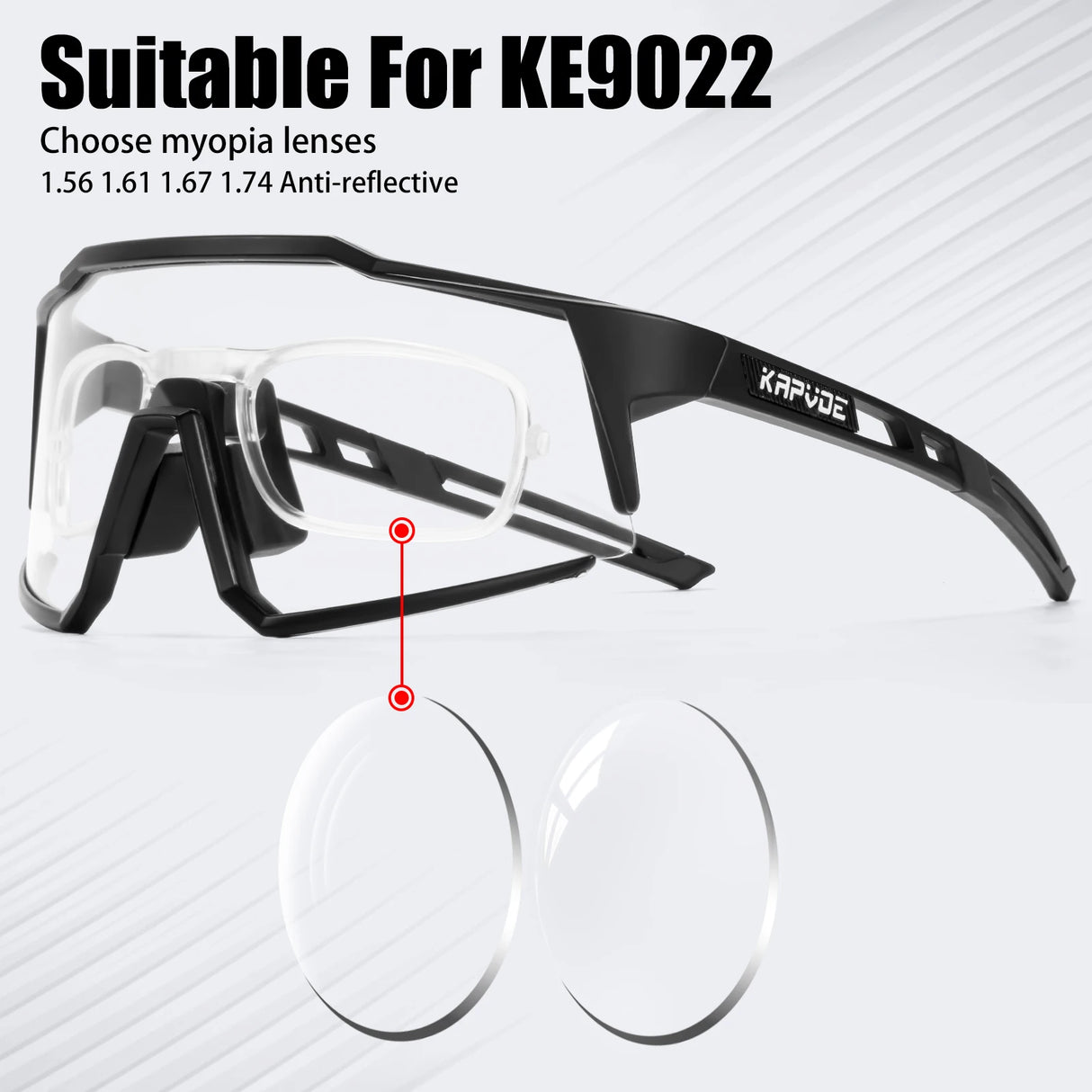 Optical Lenses For KE9022 Style Prescription 1.56 1.61 1.67 1.74 Aspheric Myopia Frame Sunglasses Bike Eyewear Cycling Glasses