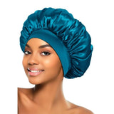 Newly Satin Night Hair Cap Women's Solid Sleeping Hat Sleep Care Bonnet Nightcap For Women Unisex Cap