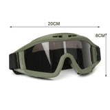 Outdoor Airsoft Tactical Goggles 3 Lenses Wind and Dust Resistant Shooting Motocross Mountaineering Glasses CS Safety Protection