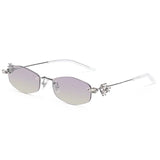 2025 GM glasses  frameless polygon eyeglasses women's jewelry glasses Giltzz myopia anti-blue light frame ultra light spectacles