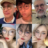 Vintage Pure Titanium Eyeglasses Frame Men Round Ultra Light Glasses Frame Women Retro Luxury Brand Designer Eyewear