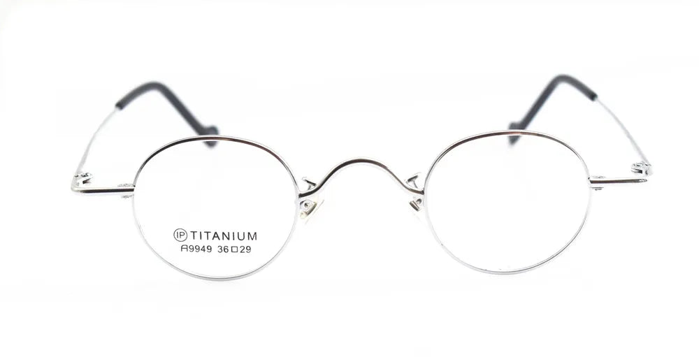 Titanium Glasses Super Small Oval Full Rim Eyeglass Frames Men Women Optical Prescription Lightweight Earwear