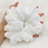 Elastics Chiffon Hair Band Solid Color Big Circle Scrunchies for Women Girl Ponytail Holder Hair Rope Hairband Hair Accessoires