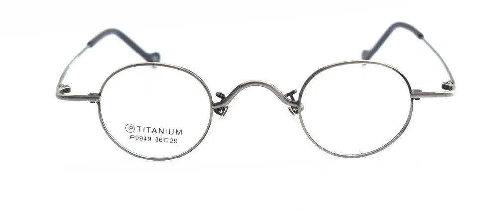 Titanium Glasses Super Small Oval Full Rim Eyeglass Frames Men Women Optical Prescription Lightweight Earwear