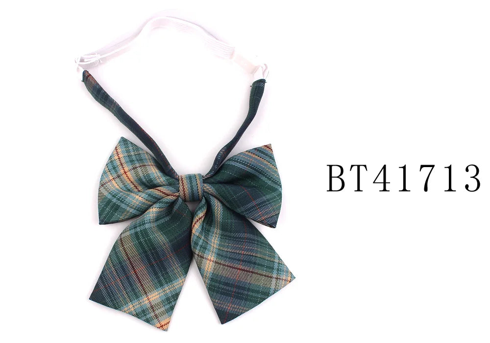 Feminine Plaid Bowtie Casual Bow tie For Women Uniform Collar Butterf Bowknot Adult Check Bow Ties Cravats Girls Bowties