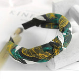 Women Elegant Top Knot Headband Print Dot Hairbands Girls Striped Plaid Flower Hair Hoop Fashion Hair Accessories FG0320
