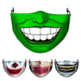 1 Mask dustproof Filter Adult Big Mouth 3D Face Masks Mascara Halloween Masculino Reusable Washable Clown Mask Máscara Divertida