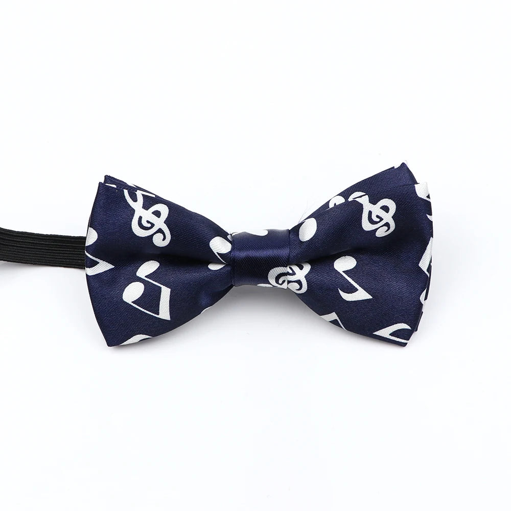 Musical Note Bow Tie Guitar Piano Stave Adult Children Bowtie Novelty Handmade Butterfly Wedding Party Men Gift Accessories