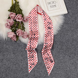 Rose Brand Scarf Women Silk Scarf Bag Skinny Scarves New Design Wrist Towel Foulard Neckerchief Headband For Ladies