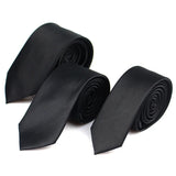 Black Neck Ties For Men Women Casual Suits Solid Tie Gravatas Skinny Mens Neckties For Business Wedding Slim Men Ties