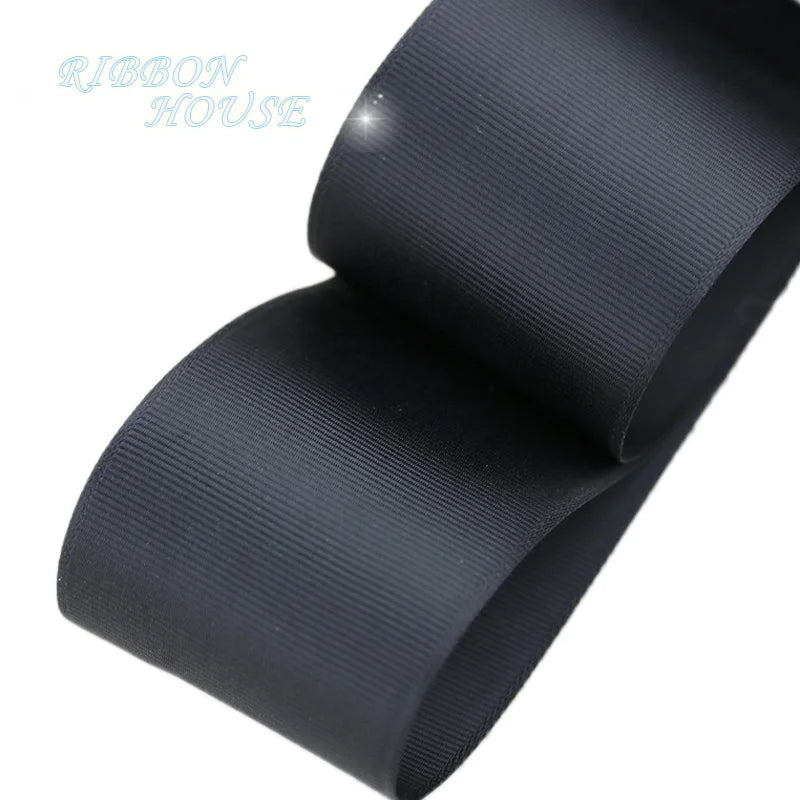 (10 meters/roll) Black Grosgrain Ribbon Webbing Decoration Gift Ribbons