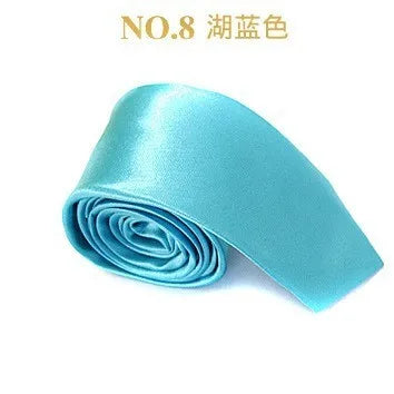 2019 Tie for Men women Slim Tie Solid color Necktie Polyester Narrow Cravat Party Formal Ties Fashion mens ties camisas mujer