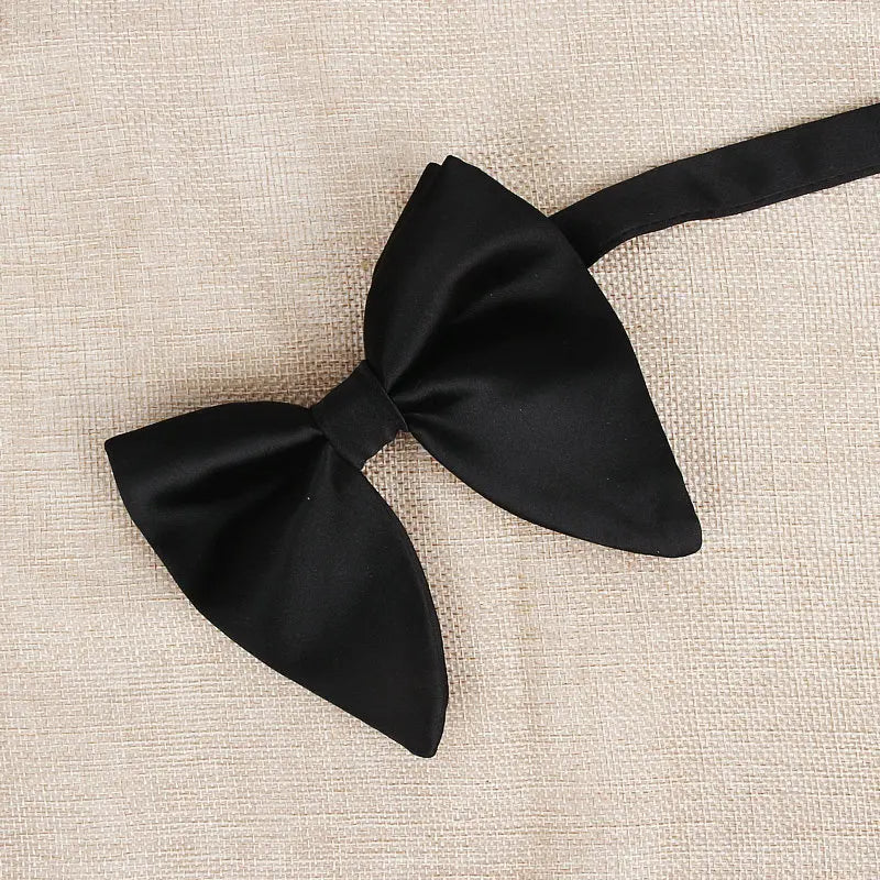 2019 Hot Sale Men's Fashion Big Suits Red Navy Bow Ties For Man Wedding Designer Solid Woven Bowknot Butterfly Tie 9colors