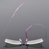 Titanium Eyeglasses Rimless Optical Ultralight Glasses Frame No Screw Prescription Spectacle Frameless Glasses Eyeglasses B2