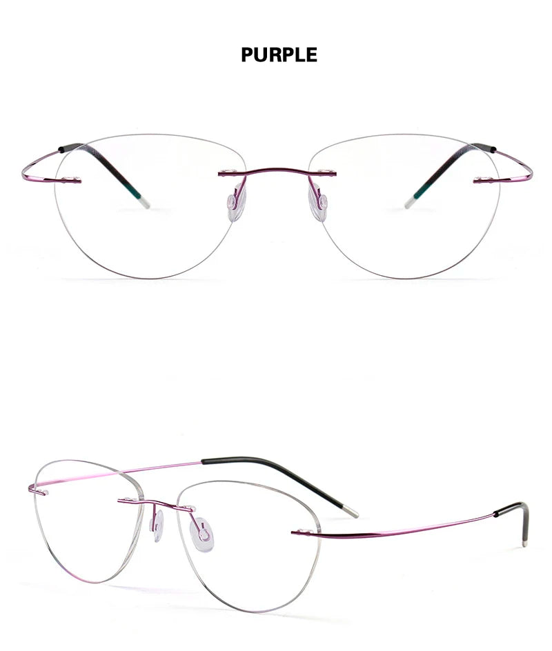 Titanium Prescription Glasses Ultra Light Eyewear Optical Glasses Frame for Male and Female Clear Lenses