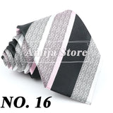 New Men's Formal Tie Striped Blue Gray Necktie 8cm Wide Tie Gift For Man Office Wedding Party Cravat Man Accessories Daily Wear