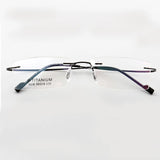 Titanium Eyeglasses Rimless Optical Ultralight Glasses Frame No Screw Prescription Spectacle Frameless Glasses Eyeglasses B2