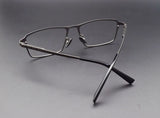 Pure Titanium Glasses Frame Men Titanium Alloy Prescription Eyeglasses Silver Super Light Spectacles Optical Glasses Frame