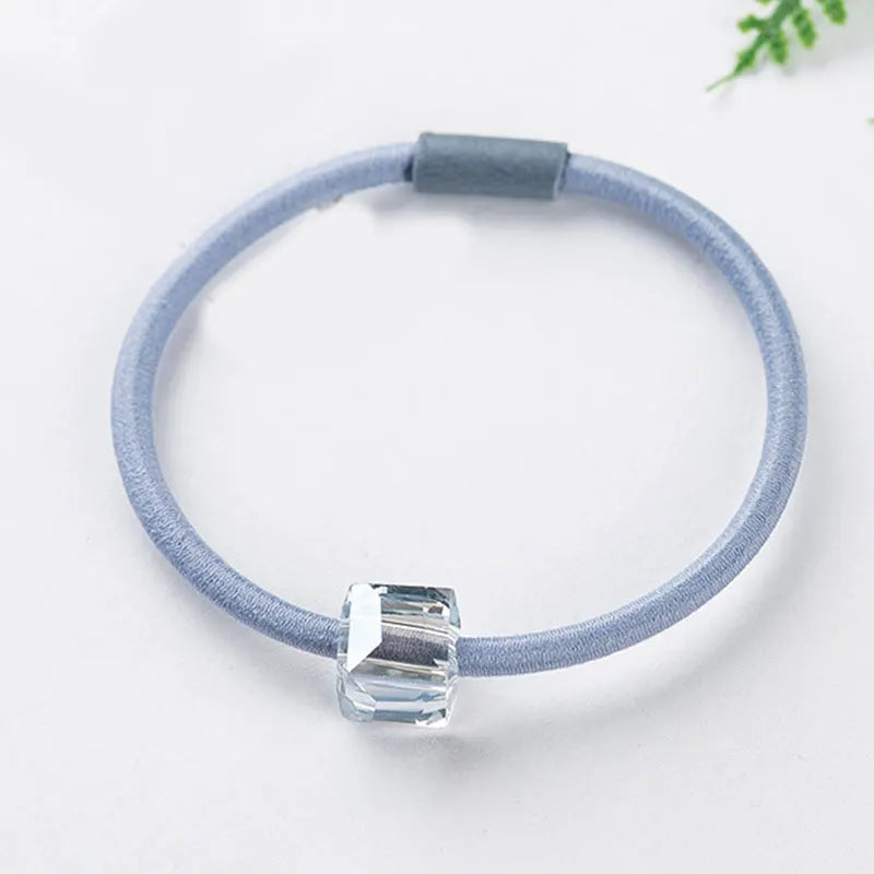 High Elastic Heart Pearl Round Shape Rubber Bands For Women Hair Band Kids Children Sweet Candy Color Hairbands Hair Accessories