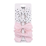 4Pcs/set Leopard Dot Print Bowknot Hair Bow Clips Baby Girls Lace Cotton Linen Barrettes Safety Hairpins Headwear Accessories