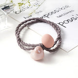 Pink Elastic Hair Bands Cute Rabbit Round Beads Heart Strawberry Rubber Band For Baby Girls Children Women Hair Accessories Gift