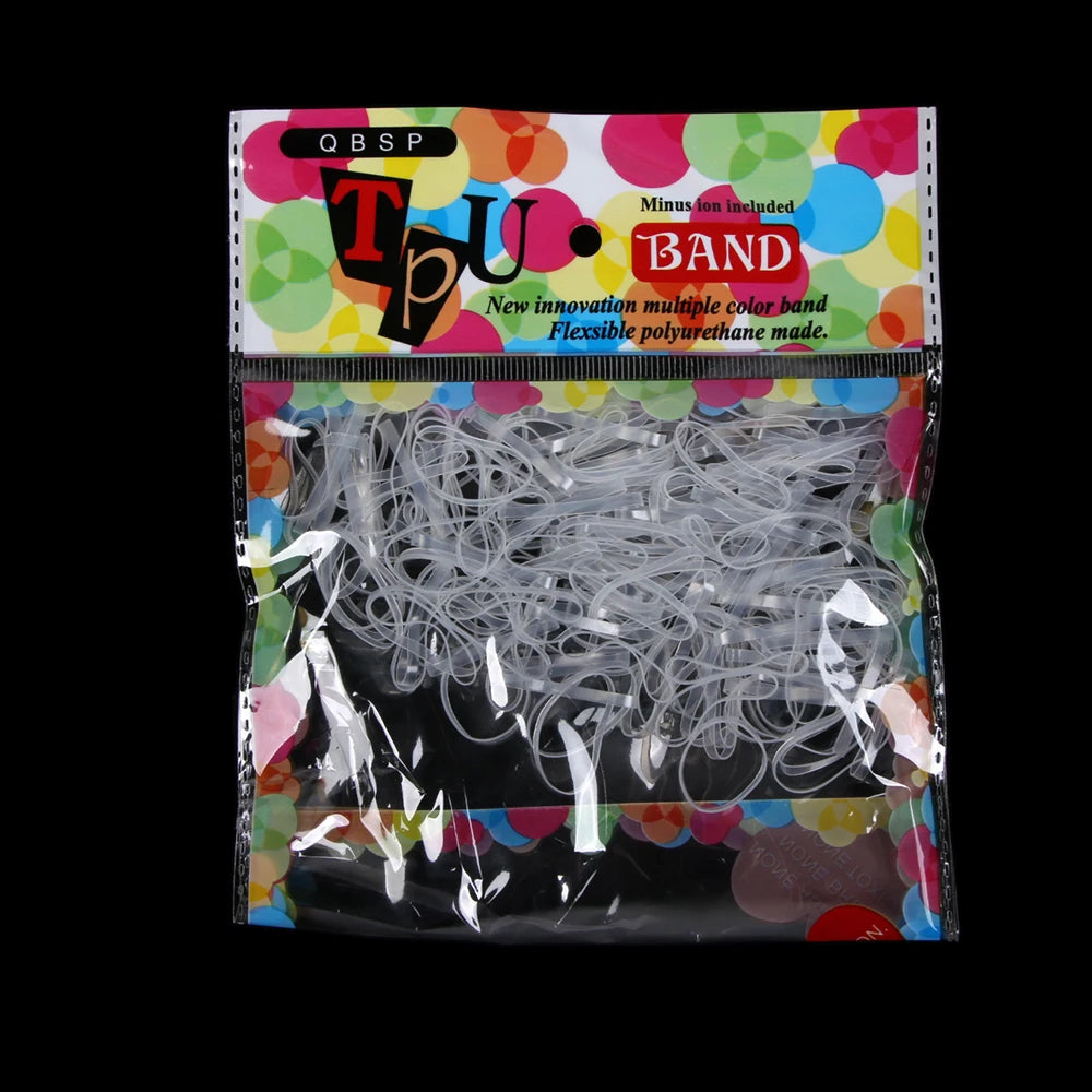 New 200 Pcs Child Baby Gum Transparent TPU Disposable Elastics Hair Bands Girls Ponytail Holder Rubber Bands Hair Accessories