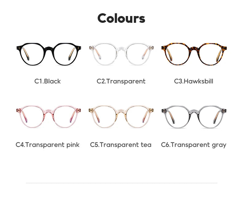 2022 Trending Blue Light Blocking Men's Retro Glasses TR90 Anti Radiation Eyeglasses Women Round Transparent Fashion Eyewear