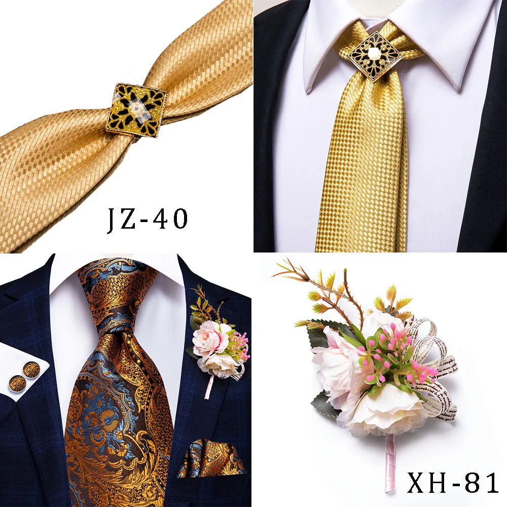 Hi-Tie Purple Solid Paisley Silk Wedding Tie for Men Novelty Design Handky cufflink Gift Men Tie Set Party Business Dropshipping