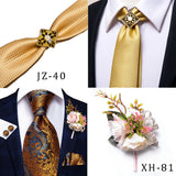 Hi-Tie Purple Solid Paisley Silk Wedding Tie for Men Novelty Design Handky cufflink Gift Men Tie Set Party Business Dropshipping