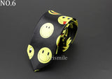 Fashion Casual Tie 5cm Skinny Slim Necktie Printing Skull Poker Smiling Face Symbol Hip Hop Boy Novelty Accessories Necktie Gift