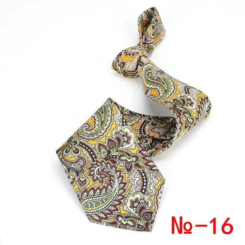 Original 9cm Natural Silk Tie Handmade Fashion Men Neck Tie Multicolor Men Digital Print Neckties For Party Paisley Plaid Cravat