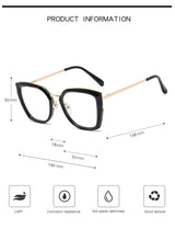 Blue Light Blocking Glasses Frame Women Fashion Eyewear Prescription UV400 Stylish Female Optical Spectacles Anti-Reflective
