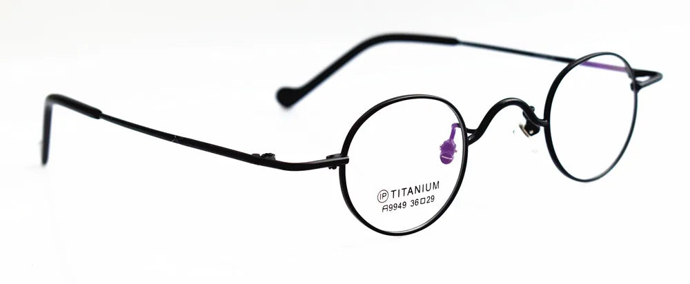 Titanium Glasses Super Small Oval Full Rim Eyeglass Frames Men Women Optical Prescription Lightweight Earwear