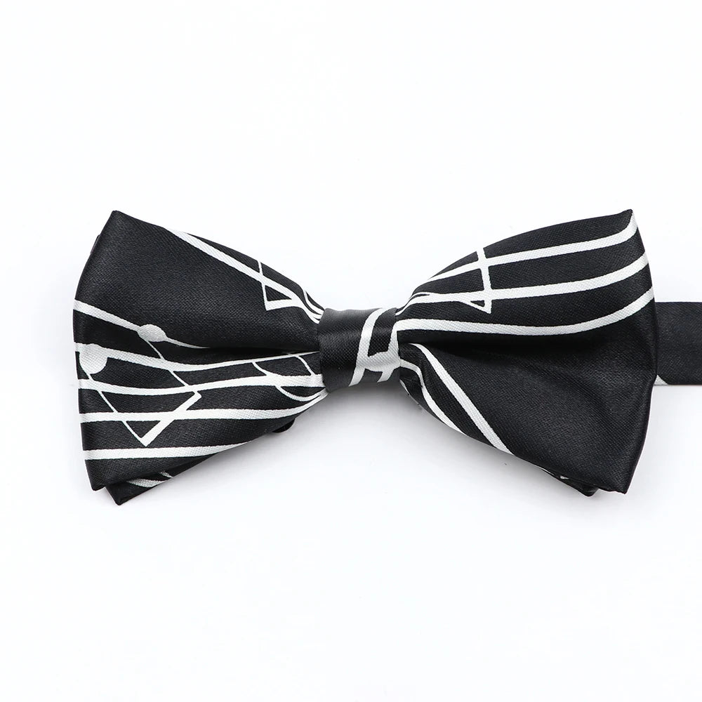 Musical Note Bow Tie Guitar Piano Stave Adult Children Bowtie Novelty Handmade Butterfly Wedding Party Men Gift Accessories